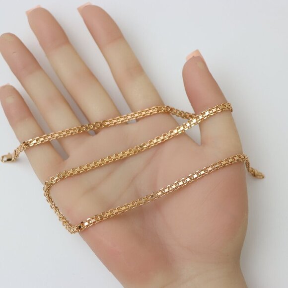 Chunky Rose Gold Chain Necklace – Bold 18 Inch Statement Piece, XPNL0205 - Picture 3 of 12